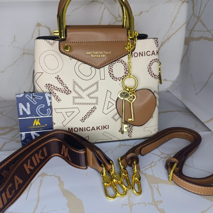 Bolso de mano blanco con doble correa